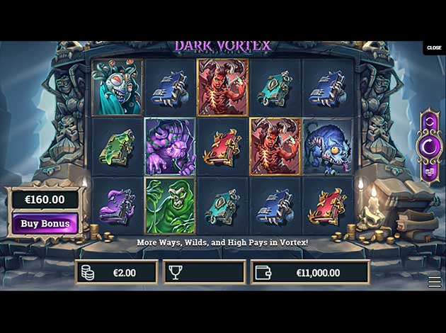 Dark Vortex mobile slot game screenshot image