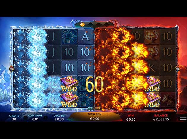  Ice and Fire mobile slot game screenshot image