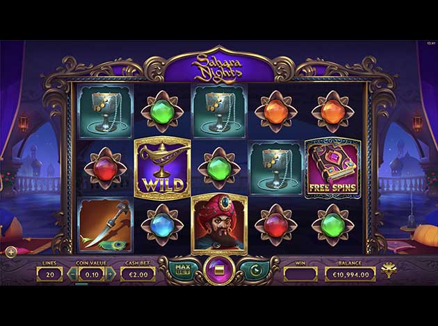  Sahara Night mobile slot game screenshot image