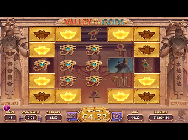  Valley of the Gods mobile slot game screenshot image