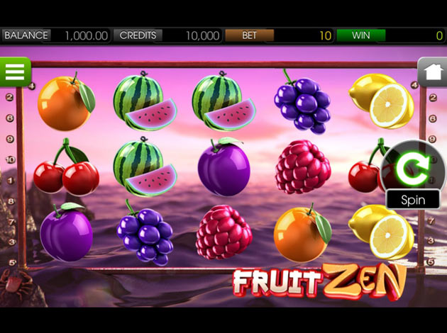 ตัวอย่างเกมสล็อต FruitZen