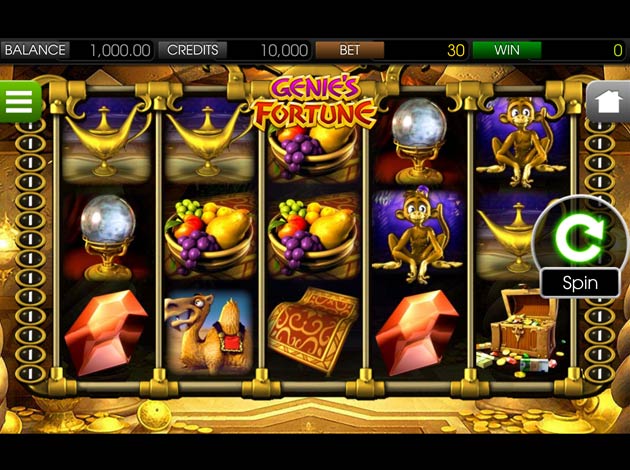 ตัวอย่างเกมสล็อต Genie's Fortune บนมือถือ