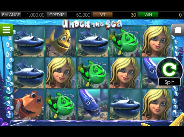 ตัวอย่างเกมสล็อต Under the Sea บนมือถือ