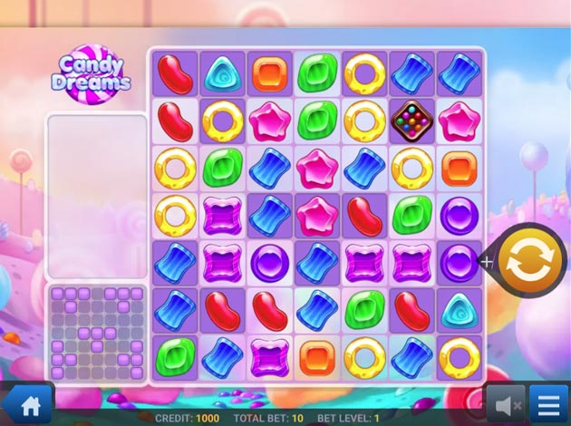 ตัวอย่างเกมสล็อต Candy Dreams