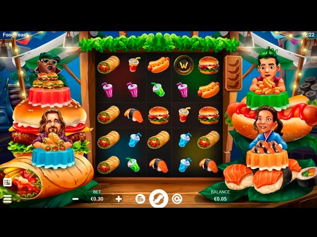 ตัวอย่างเกมสล็อต Food Feast