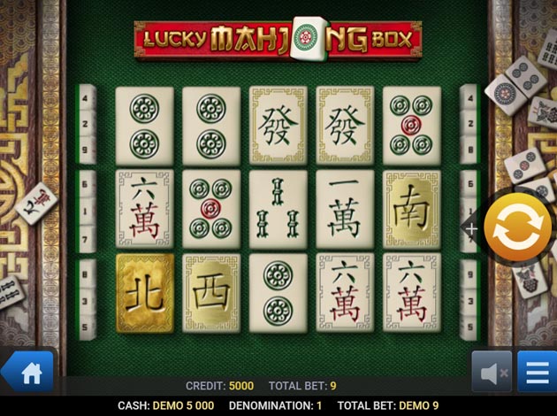 ตัวอย่างเกมสล็อต Lucky Mahjong Box บนมือถือ		