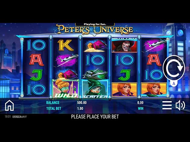 ตัวอย่างเกมสล็อต Peters Universe