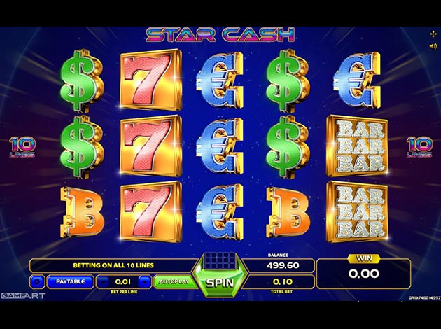 ตัวอย่างเกมสล็อต Star Cash