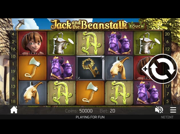 ตัวอย่างเกมสล็อต Jack and the Beanstalk