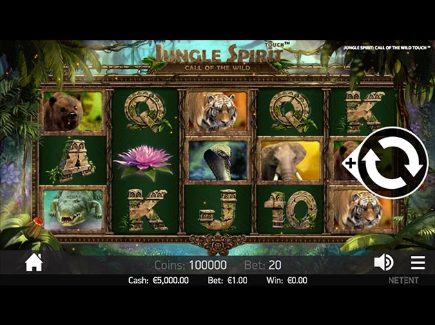 ตัวอย่างเกมสล็อต Jungle Spirit