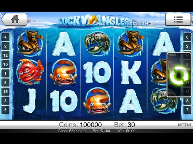 ตัวอย่างเกมสล็อต Lucky Angler