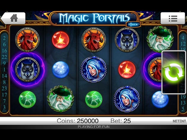 ตัวอย่างเกมสล็อต Magic Portals