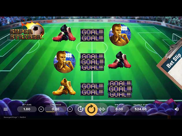 ตัวอย่างเกมสล็อต Super Striker