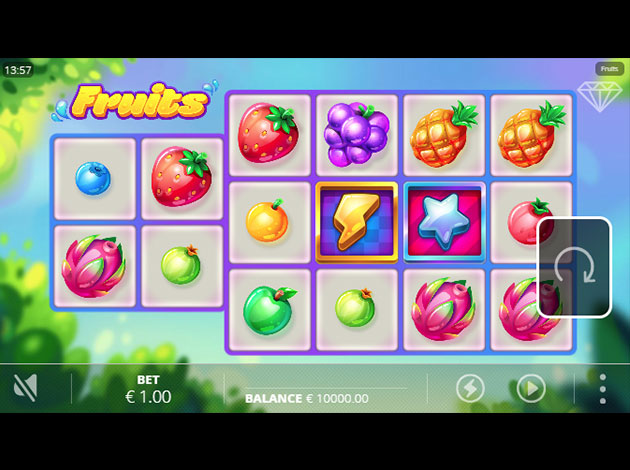 ตัวอย่างเกมสล็อต Fruits บนมือถือ