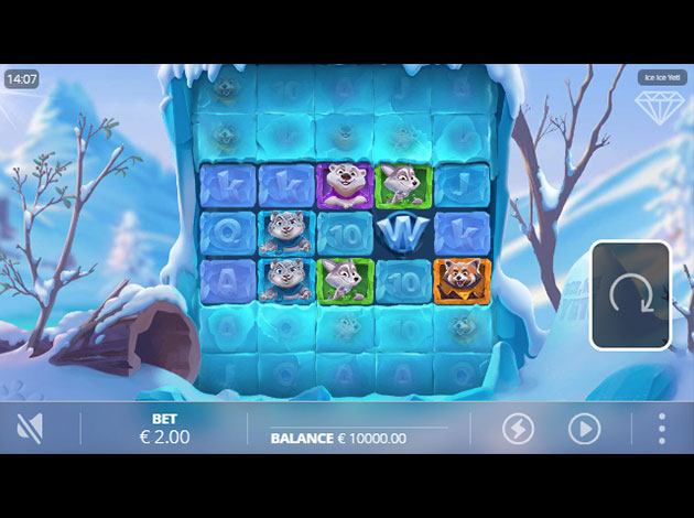 ตัวอย่างเกมสล็อต Ice Ice Yeti บนมือถือ