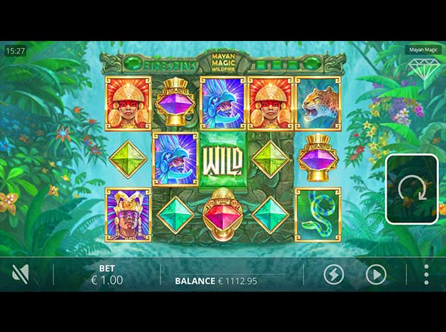 ตัวอย่างเกมสล็อต Mayan Magic Wildfire บนมือถือ