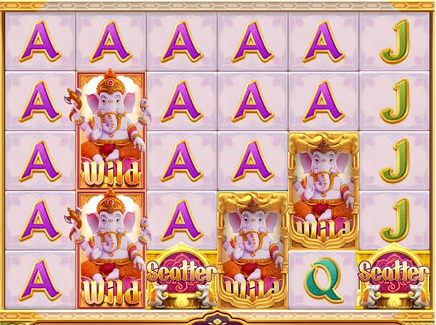 ตัวอย่างเกมสล็อต Ganesha Fortune บนมือถือ