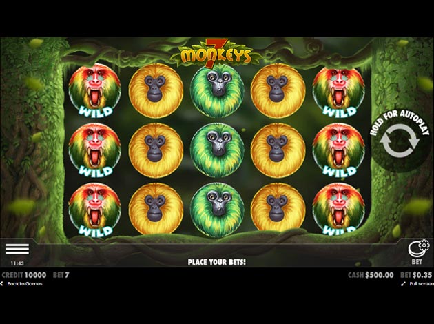 ตัวอย่างเกมสล็อต 7 Monkeys