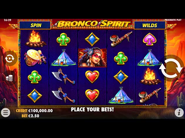 ตัวอย่างเกมสล็อต Bronco Spirit