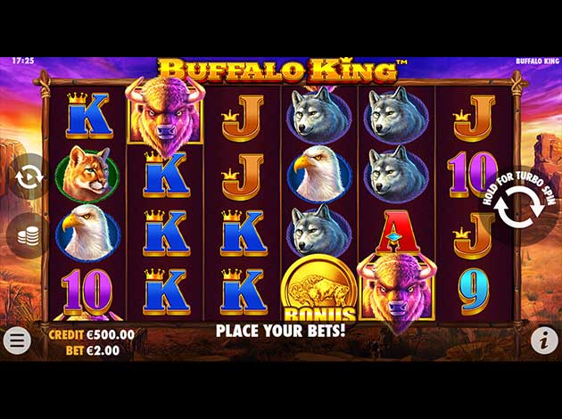 ตัวอย่างเกมสล็อต Buffalo King