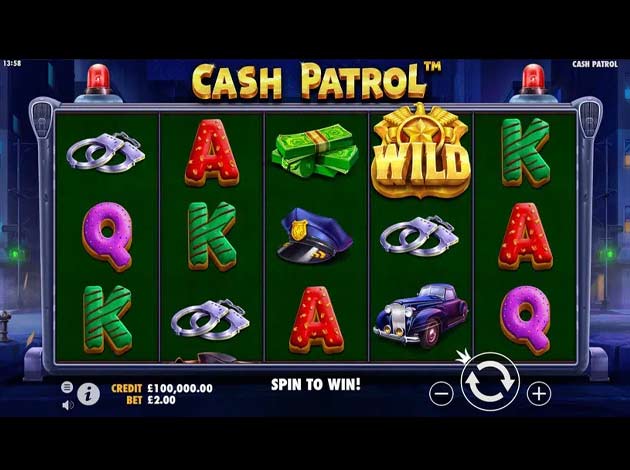 ตัวอย่างเกมสล็อต Cash Patrol บนมือถือ