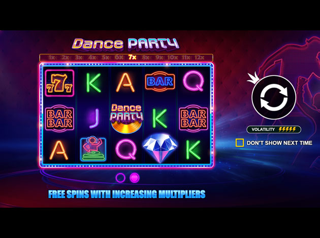 ตัวอย่างเกมสล็อต Dance Party