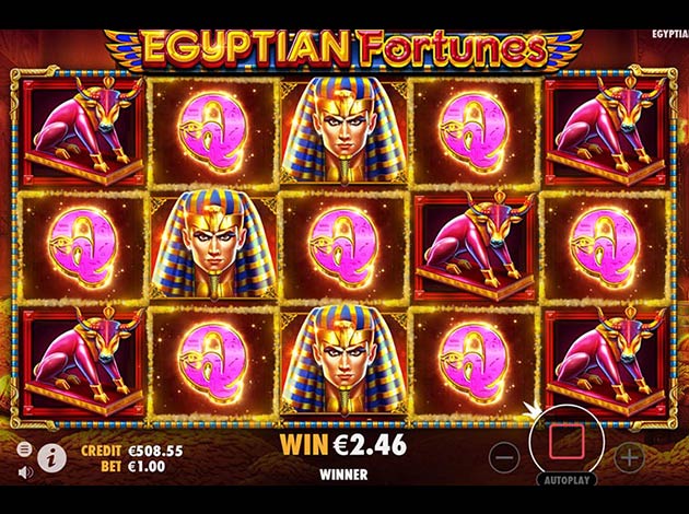 ตัวอย่างเกมสล็อต Egyptian Fortunes