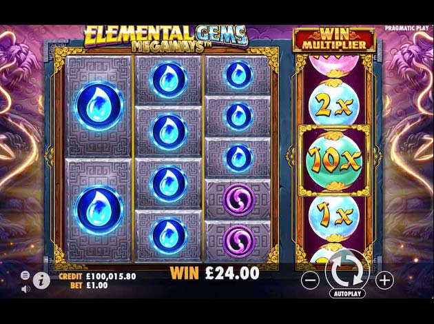 ตัวอย่างเกมสล็อต Elemental Gems MegaWays บนมือถือ