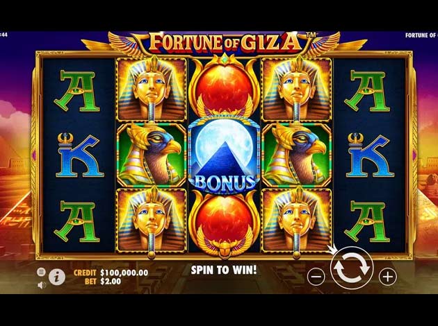 ตัวอย่างเกมสล็อต Fortune of Giza บนมือถือ