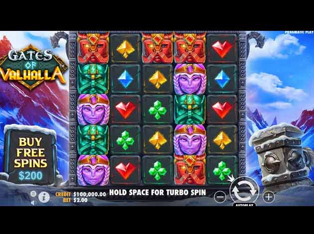 ตัวอย่างเกมสล็อต Gates of Valhalla บนมือถือ