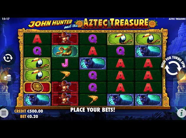 ตัวอย่างเกมสล็อต John Hunter and the Aztec Treasure