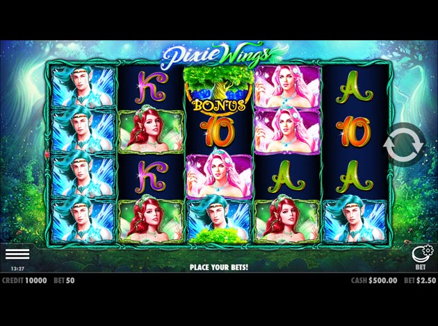 ตัวอย่างเกมสล็อต Pixie Wings