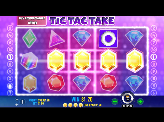 ตัวอย่างเกม Tic Tac Take