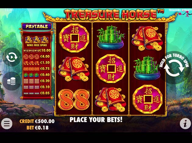 ตัวอย่างเกมสล็อต Treasure Horse