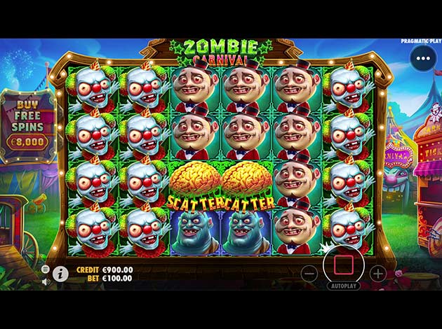 ตัวอย่างเกม Zombie Carnival