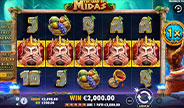 ตัวอย่างเกมสล็อต The hands of Midas