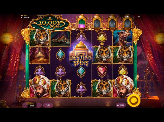 ตัวอย่างเกมสล็อต 10001 Nights