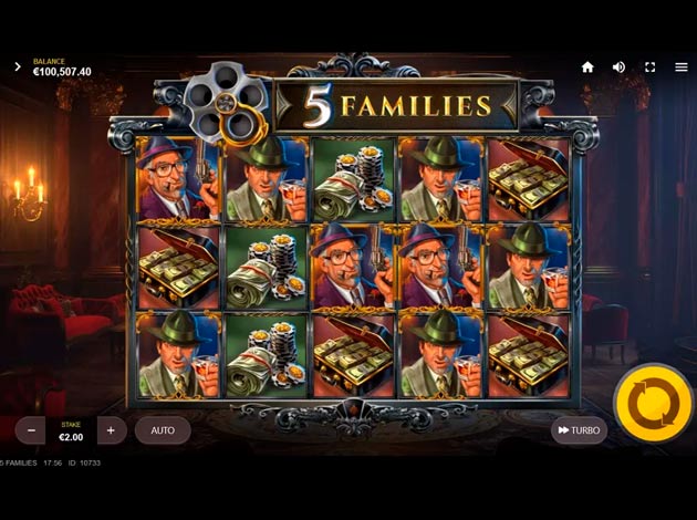 ตัวอย่างเกมสล็อต 5 Families