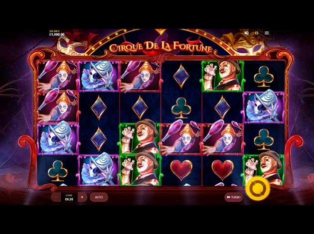 ตัวอย่างเกมสล็อต Cirque De La Fortune