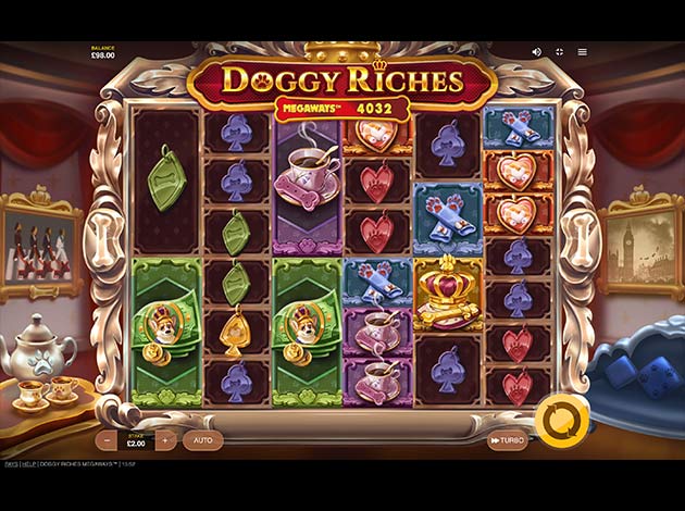 ตัวอย่างเกมสล็อต Doggy Riches MegaWays บนมือถือ