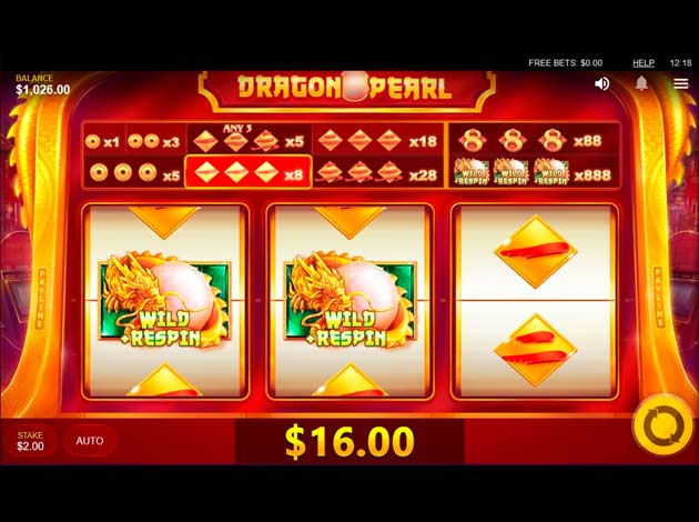 ตัวอย่างเกมสล็อต Dragon Pearl