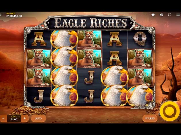 ตัวอย่างเกมสล็อต Eagle Riches