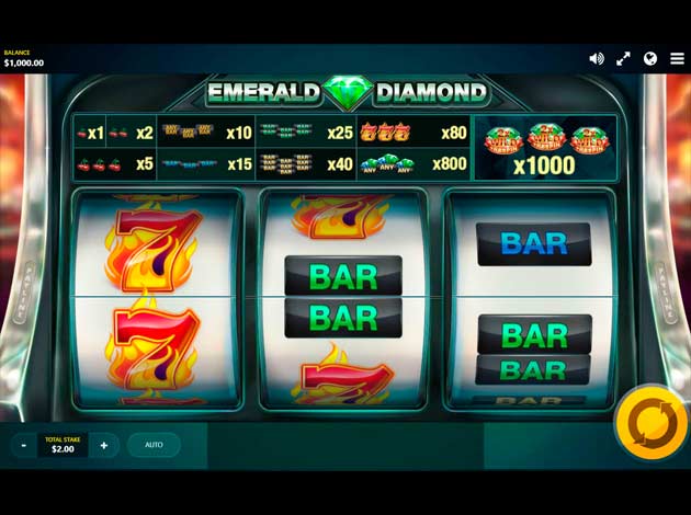 ตัวอย่างเกมสล็อต Emerald Diamond