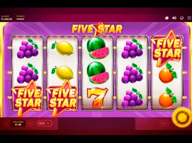 ตัวอย่างเกมสล็อต Five Star