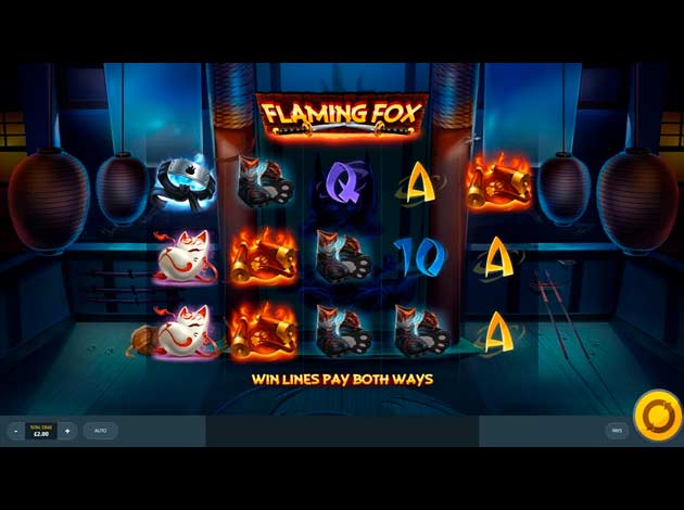 ตัวอย่างเกมสล็อต Flaming Fox