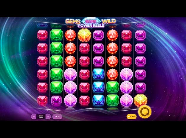 ตัวอย่างเกมสล็อต Gems Gone Wild Power Reels