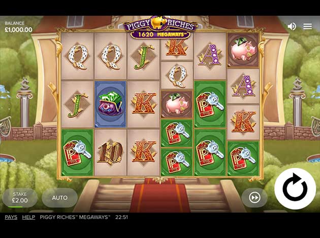 ตัวอย่างเกมสล็อต Piggy Riches MegaWays