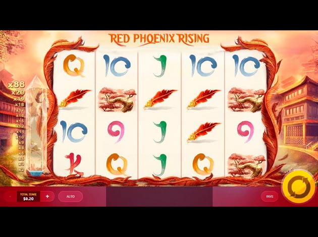 ตัวอย่างเกมสล็อต Red Phoenix Rising
