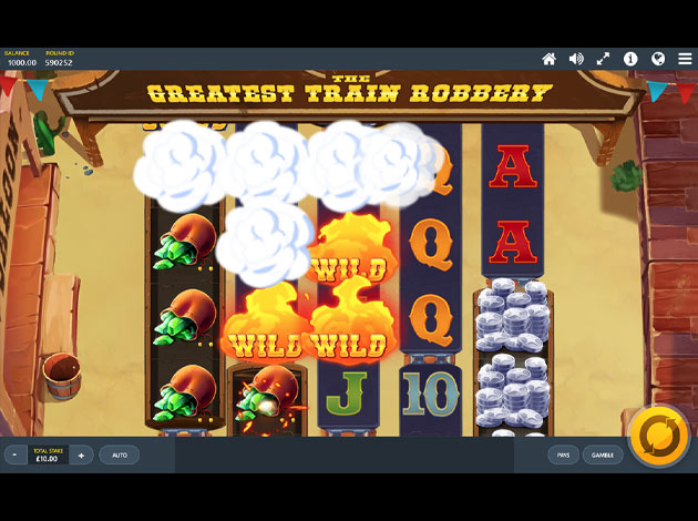 ตัวอย่างเกมสล็อต The Greatest Train Robbery