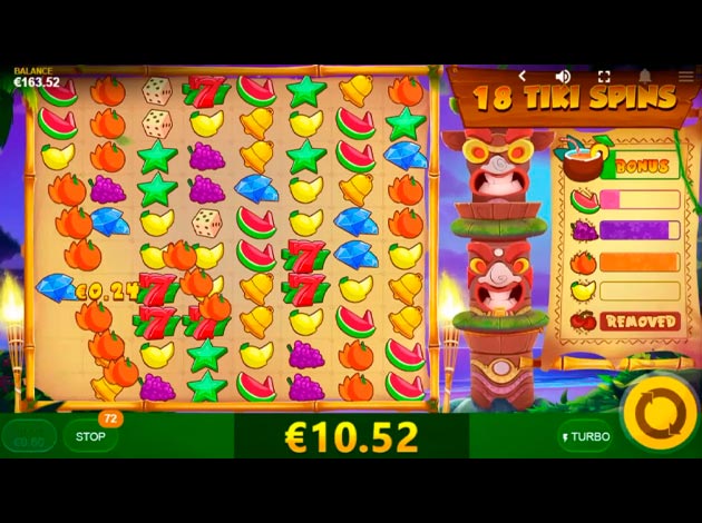 ตัวอย่างเกมสล็อต Tiki Fruits